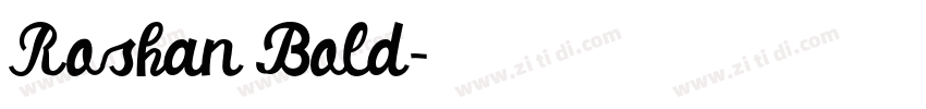 Roshan Bold字体转换